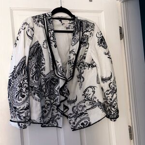 Chico's Monochrome Paisley Jacket